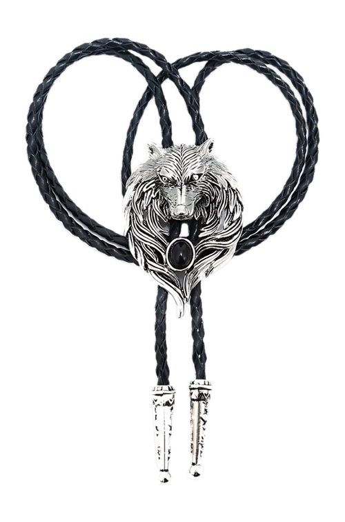 Wolf Head Bolo Tie