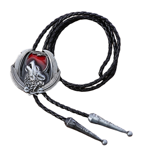 Snarling Wolf Bolo Tie