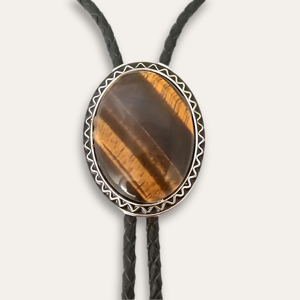 Tiger’s eye bolo tie