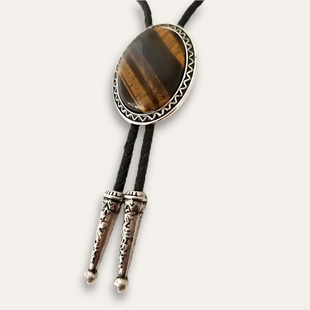 Tiger’s eye bolo tie