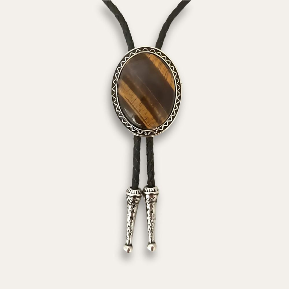 Tiger’s eye bolo tie