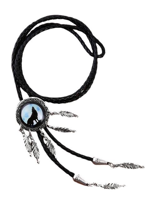 Wolf Dreamcatcher Bolo Tie