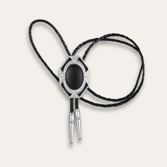 Agate bolo tie