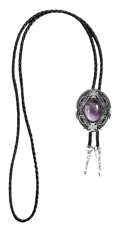 Amethyst-Tone bolo tie