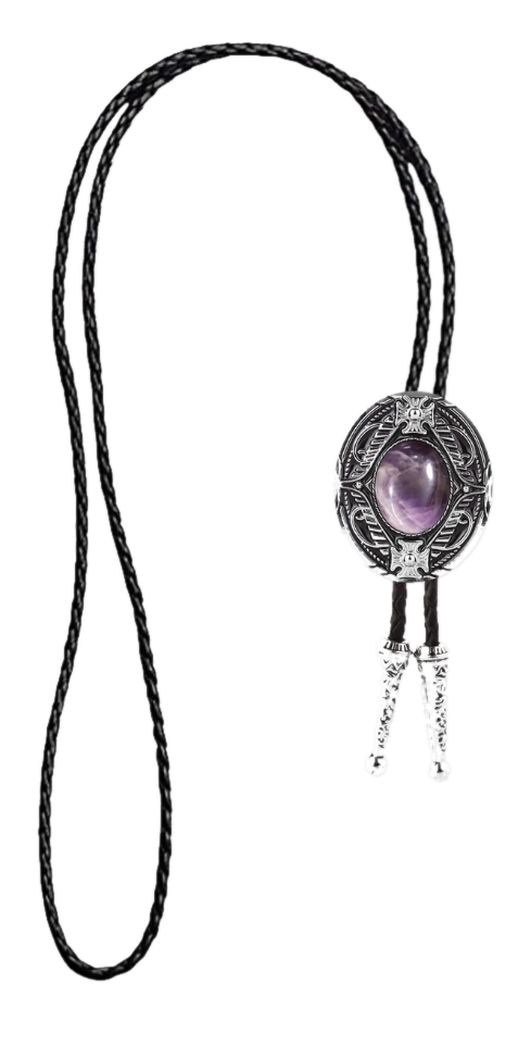 Amethyst-Tone Bolo Tie