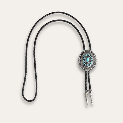 Antique turquoise bolo tie