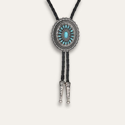 Antique turquoise bolo tie