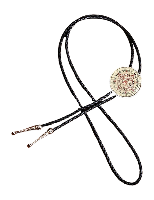 Aztec Sun Calendar Bolo Tie