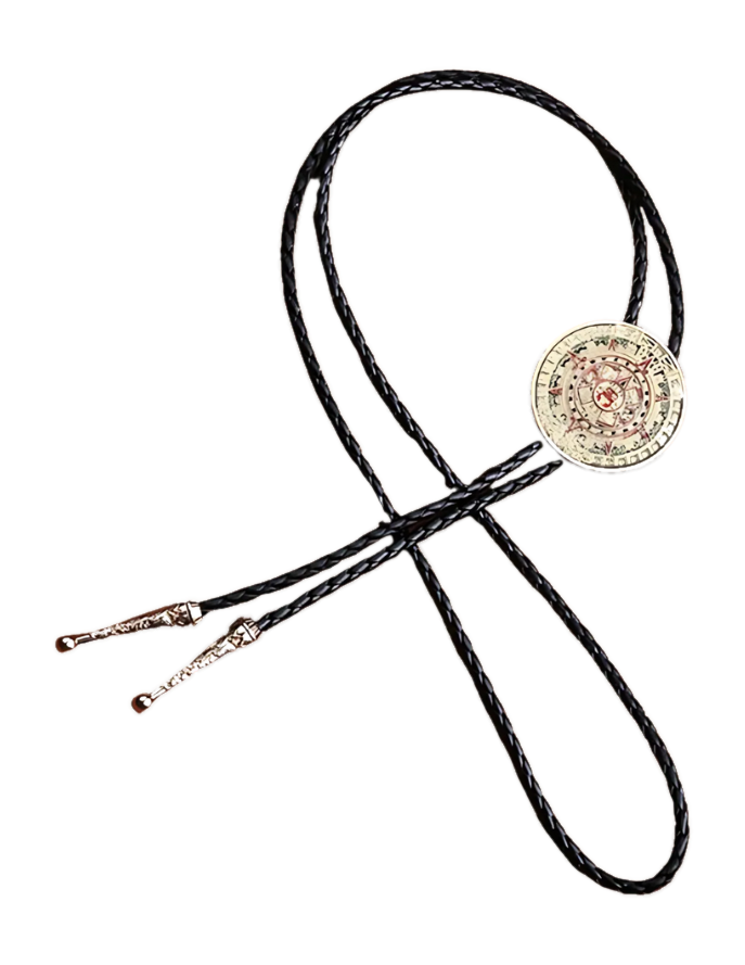 Aztec Sun Calendar Bolo Tie