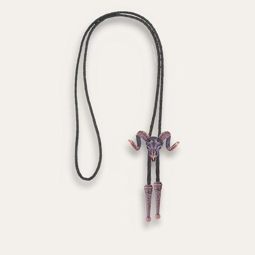 Baphomet bolo tie, bronze finish