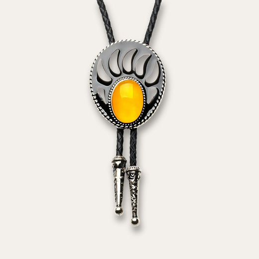 Bear Paw Bolo Tie, yellow colorway