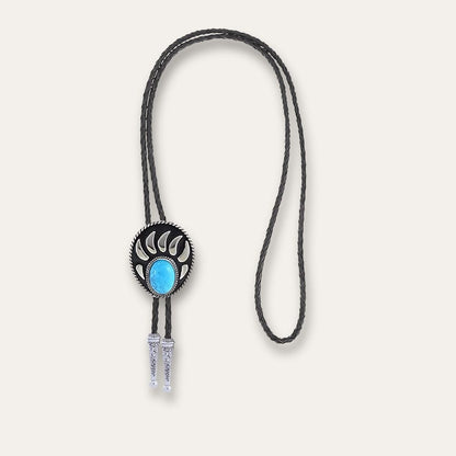 Bear paw bolo tie