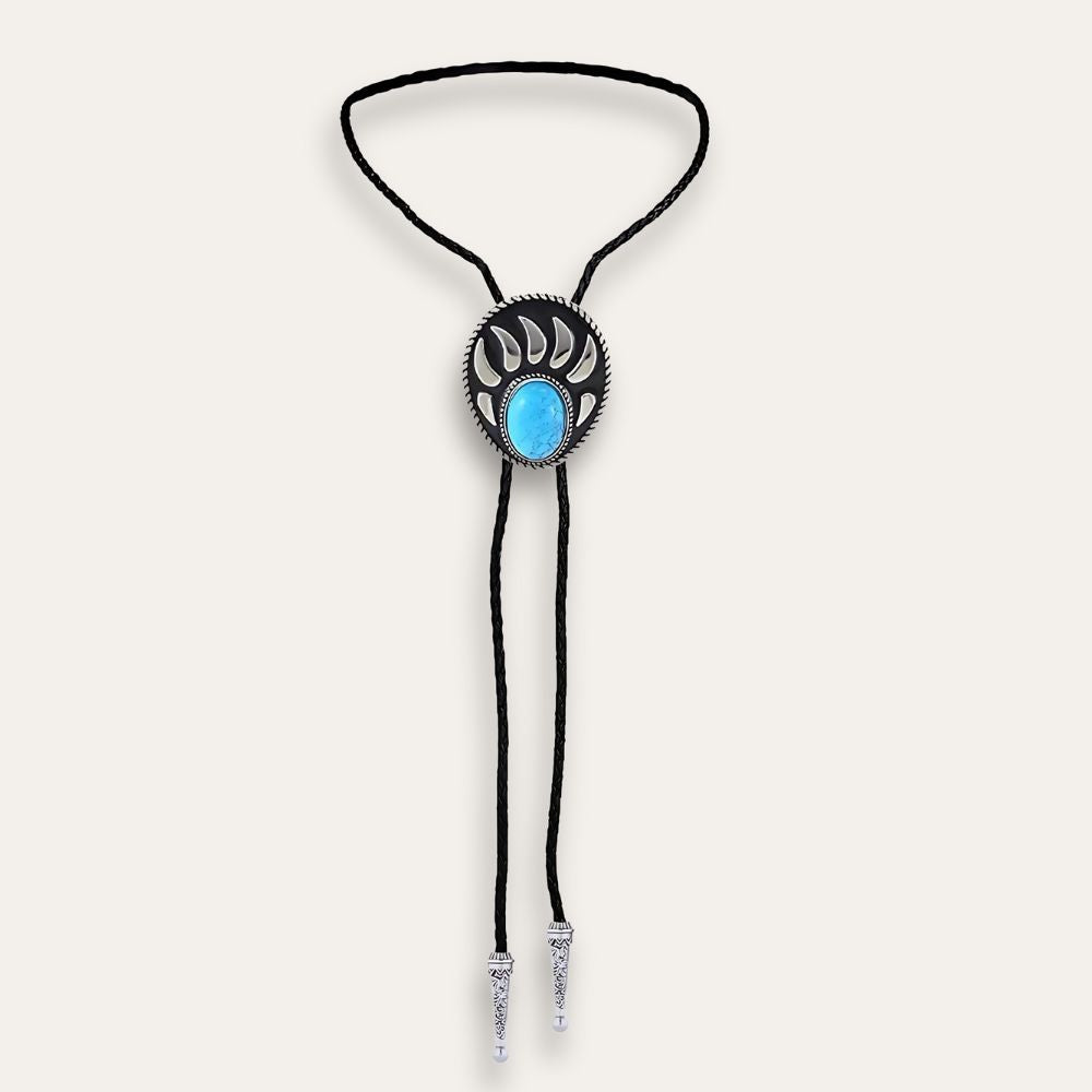 Bear paw bolo tie