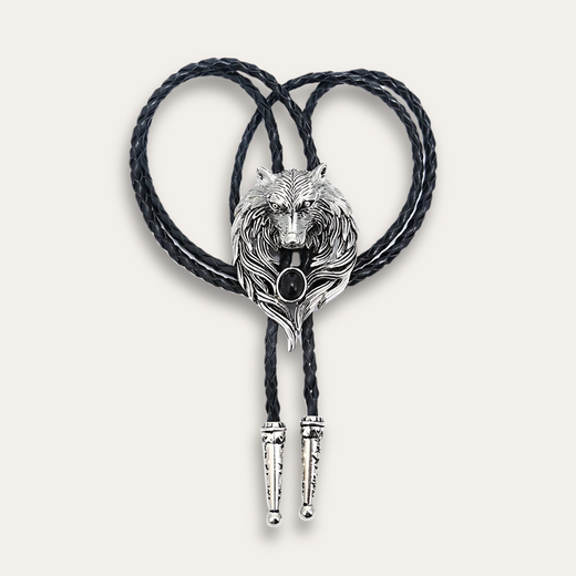 Wolf Head Bolo Tie, default title colorway