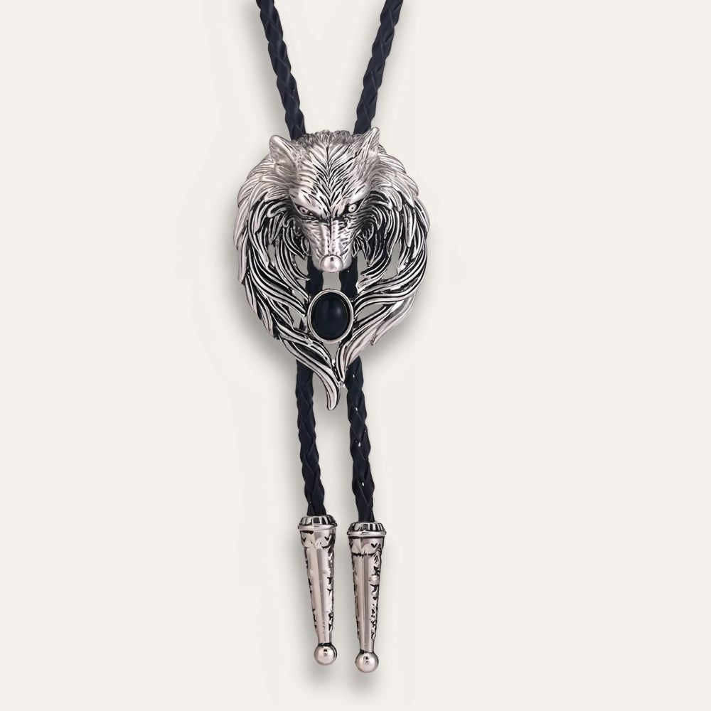 Big bolo tie wolf