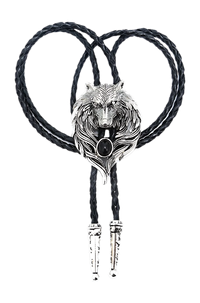 Wolf Head bolo tie