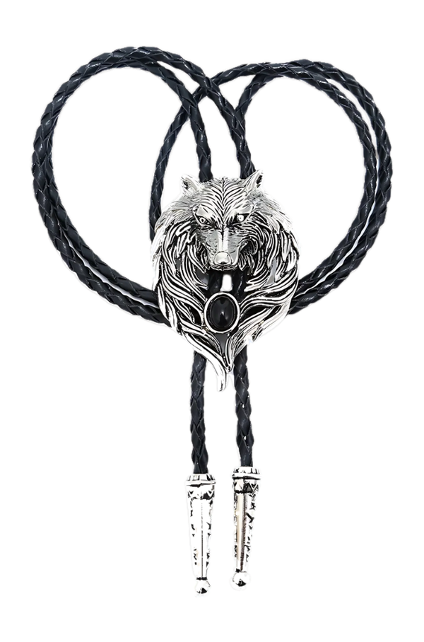Wolf Head Bolo Tie