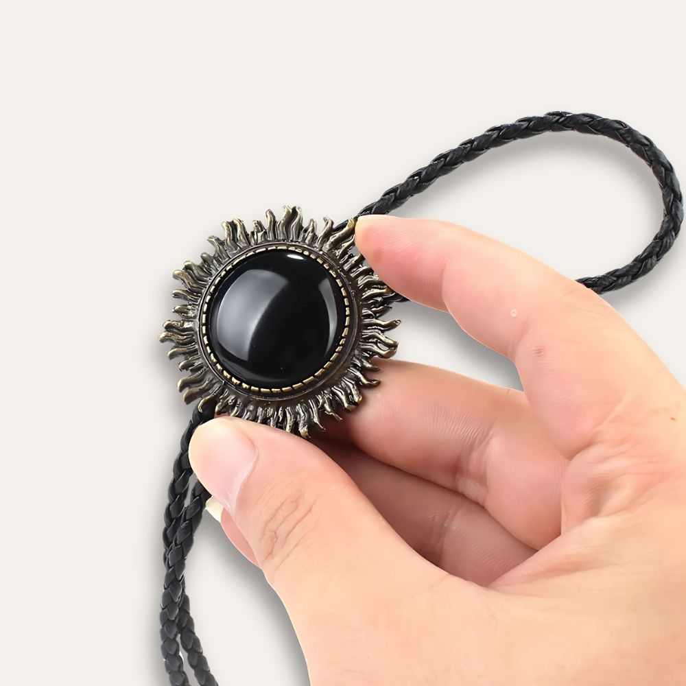 Black bolo tie