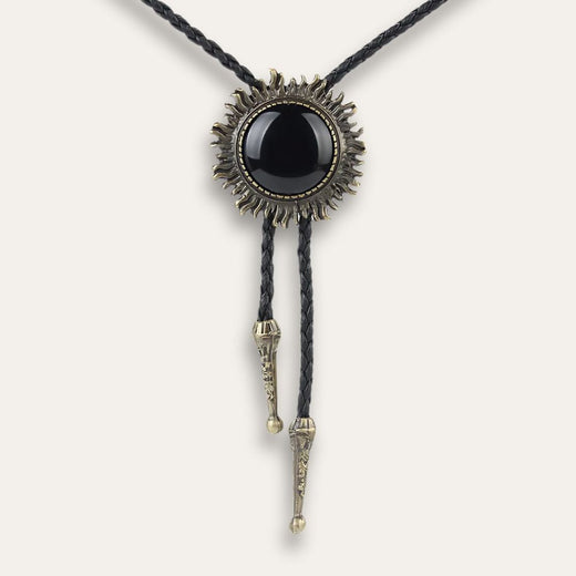 Black Bolo Tie, gold colorway