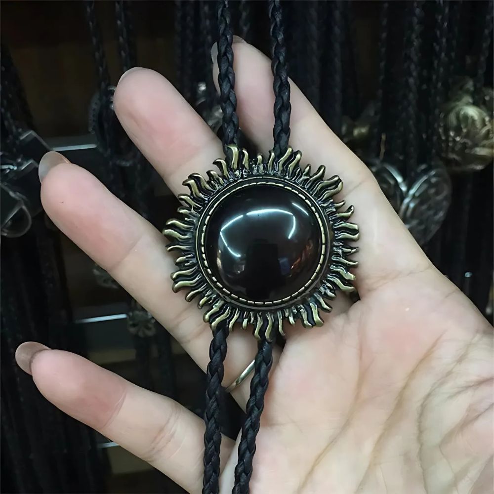 Black bolo tie