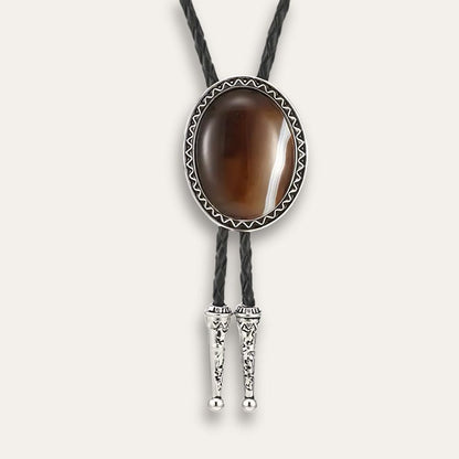 Brown bolo tie