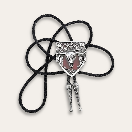 Buffalo Bolo Tie, red colorway