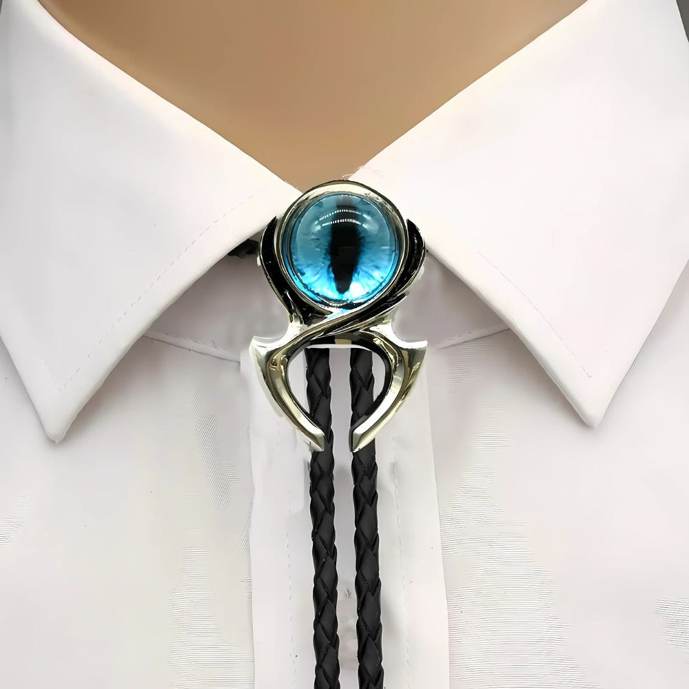 Cat eye bolo tie