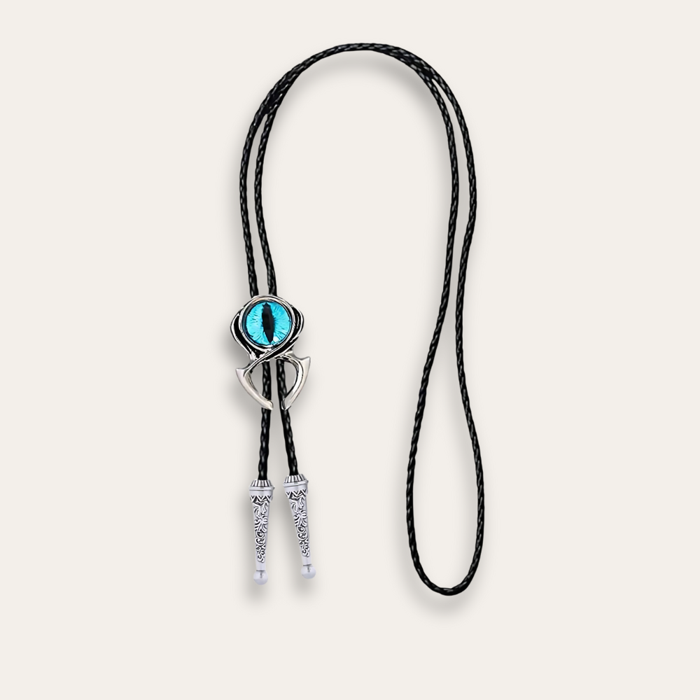 Cat eye bolo tie