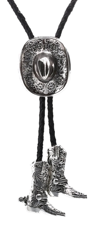 Cowboy Boot and Hat Bolo Tie