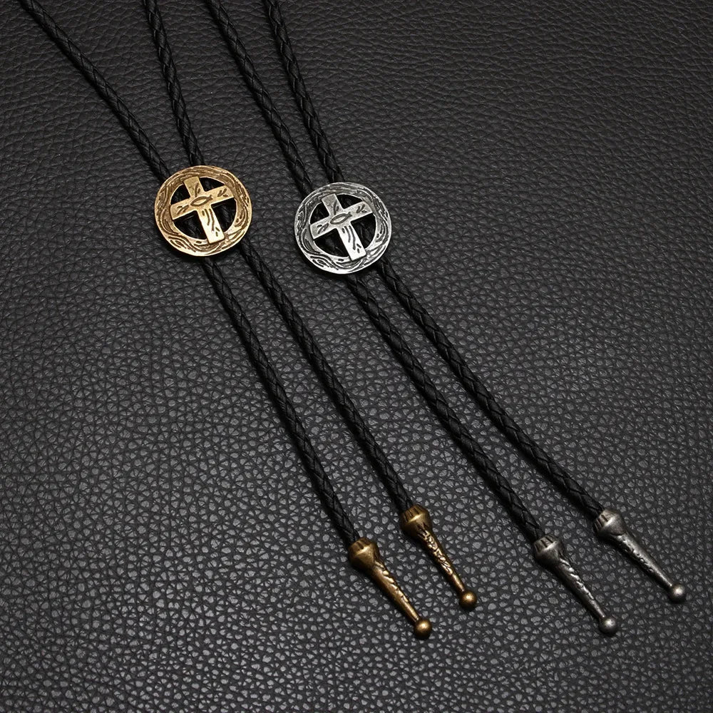 Cross bolo tie