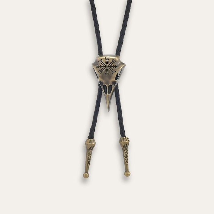 Crow skull bolo tie, photo 3
