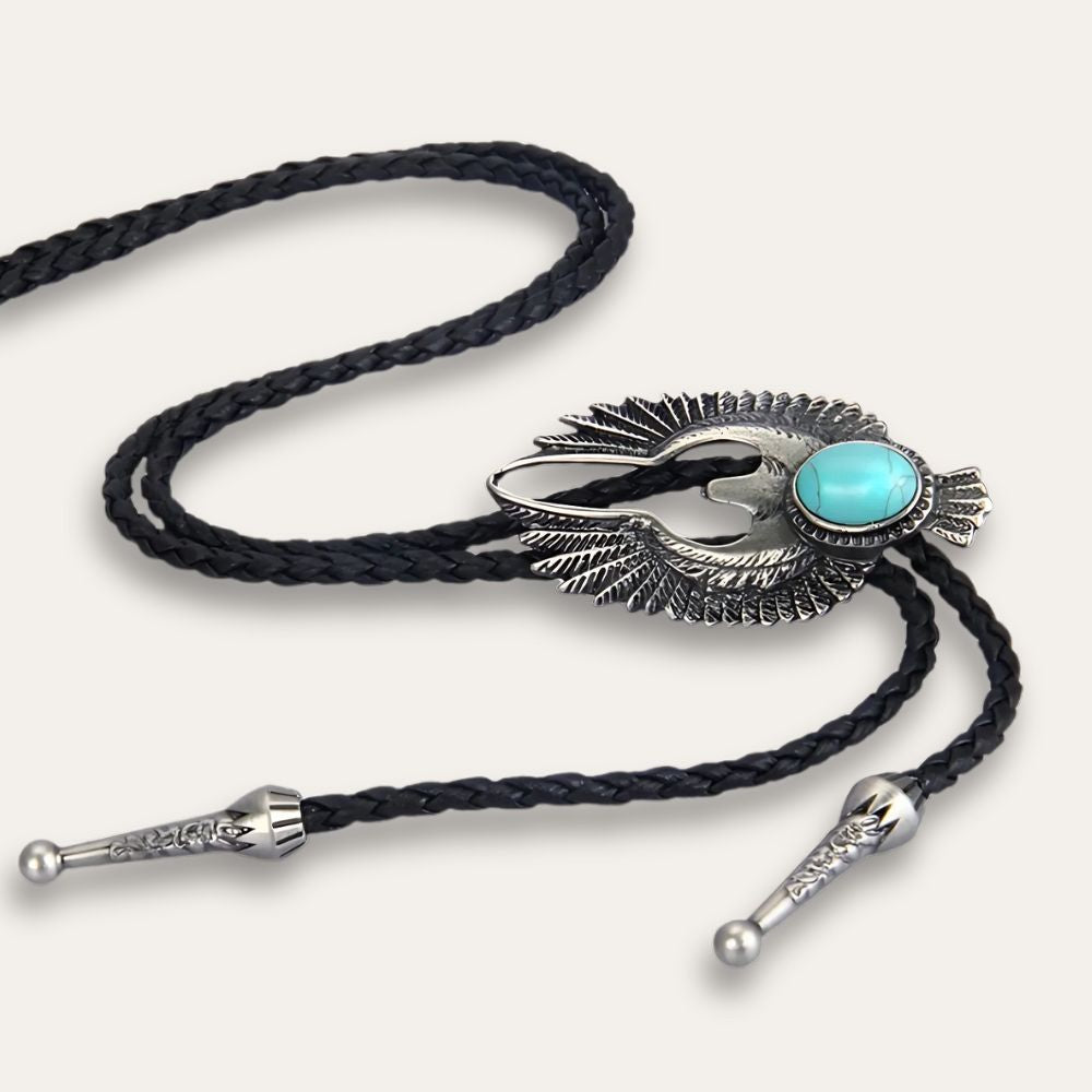 Eagle emblem bolo tie