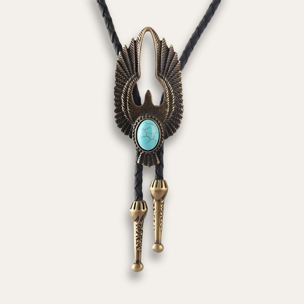 Eagle emblem bolo tie