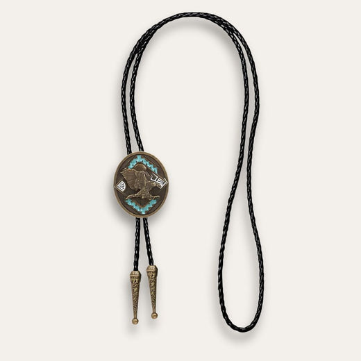 Southwestern Eagle Bolo Tie, brown colorway