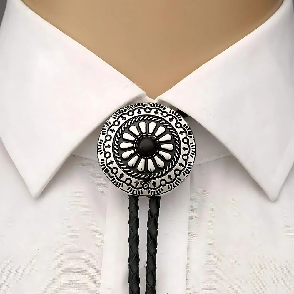 Flower bolo tie