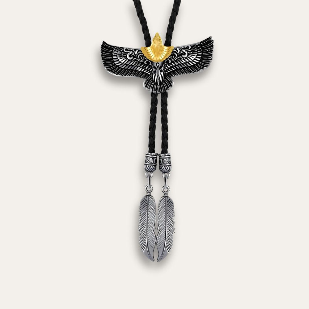 Flying eagle bolo tie