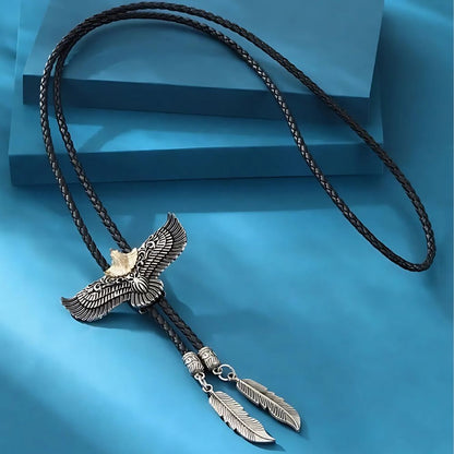 Flying eagle bolo tie