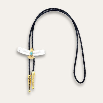 Gold eagle bolo tie