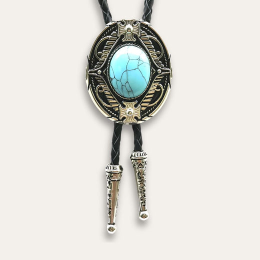 Goth Bolo Tie, turquoise colorway