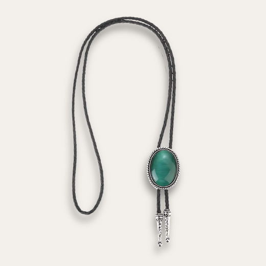 Green Cat-Eye Bolo Tie, default title colorway