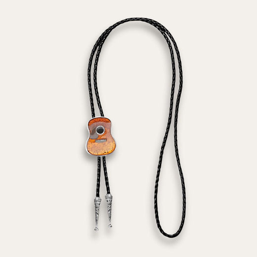 Guitar Bolo Tie, orange colorway