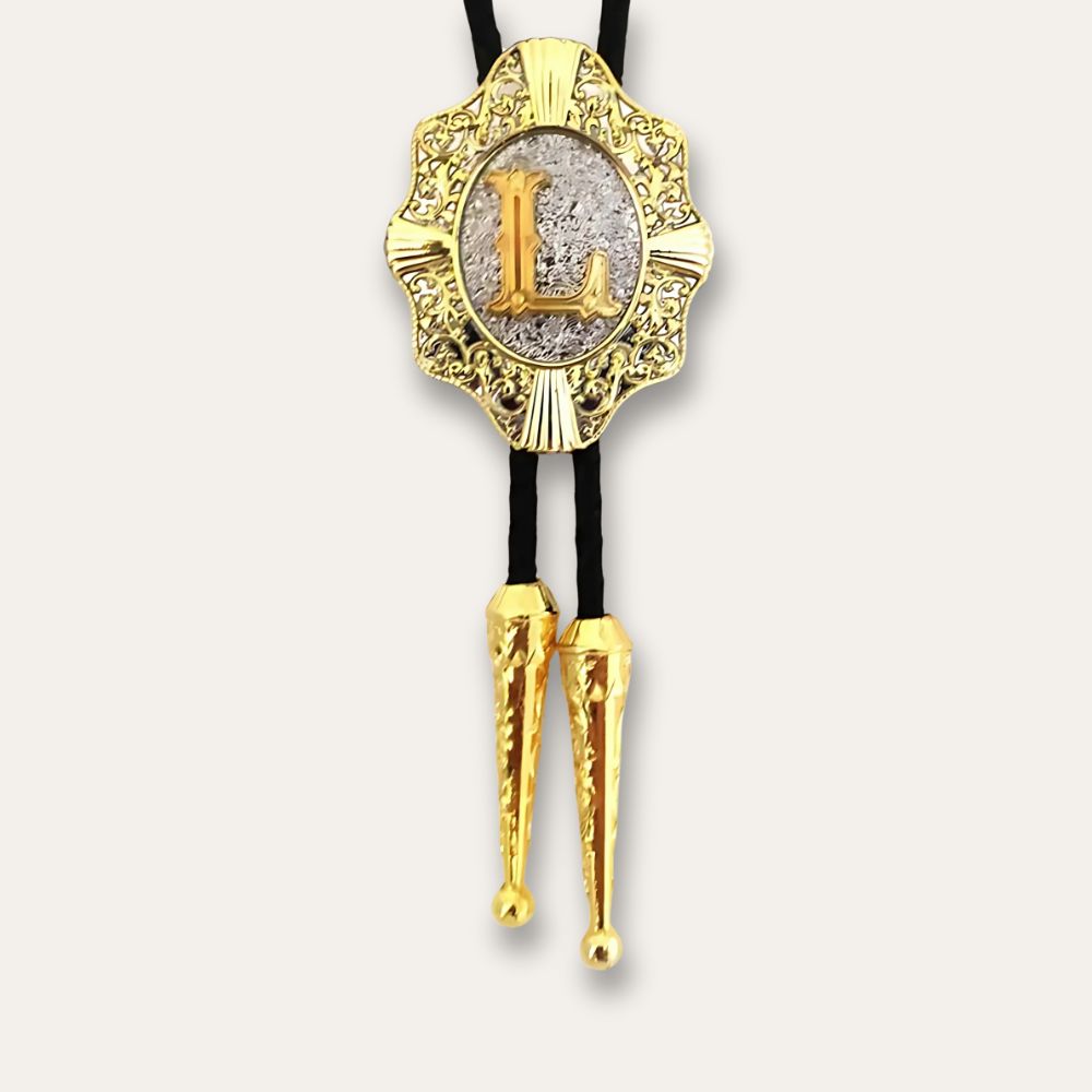 Letter bolo tie, l finish