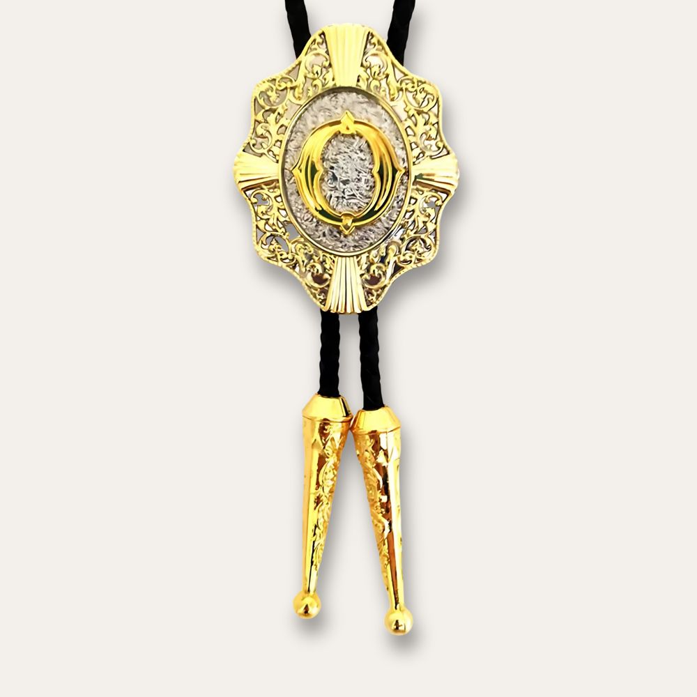Letter bolo tie, o finish