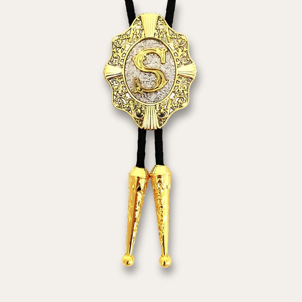 Letter bolo tie, s finish