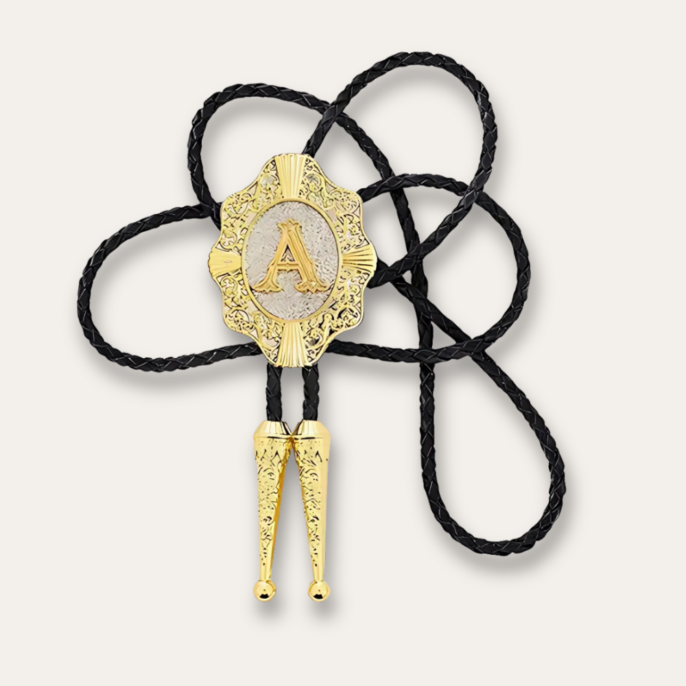 Letter bolo tie