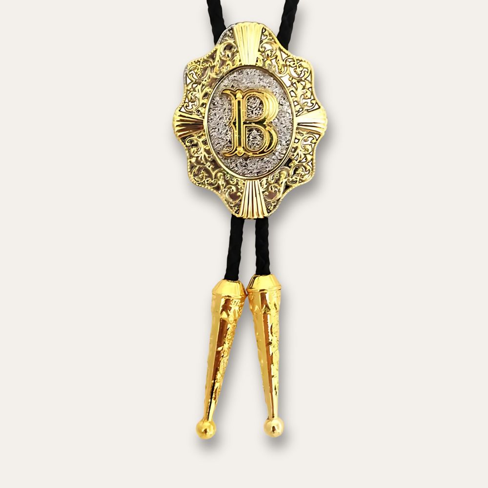 Letter bolo tie