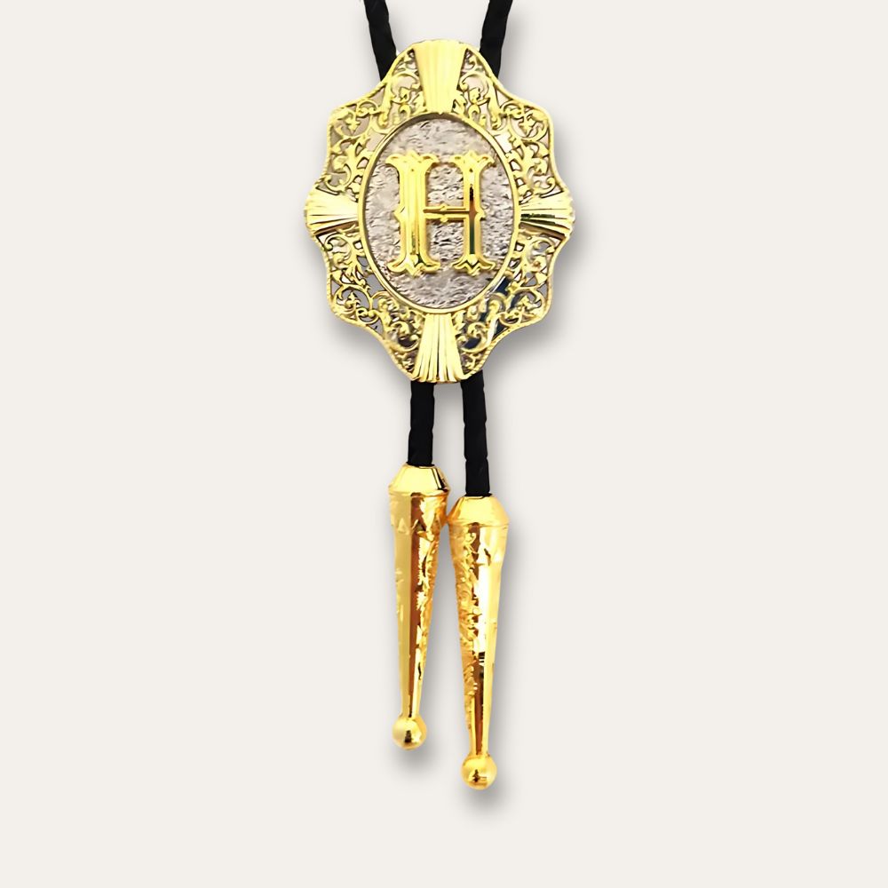 Letter bolo tie