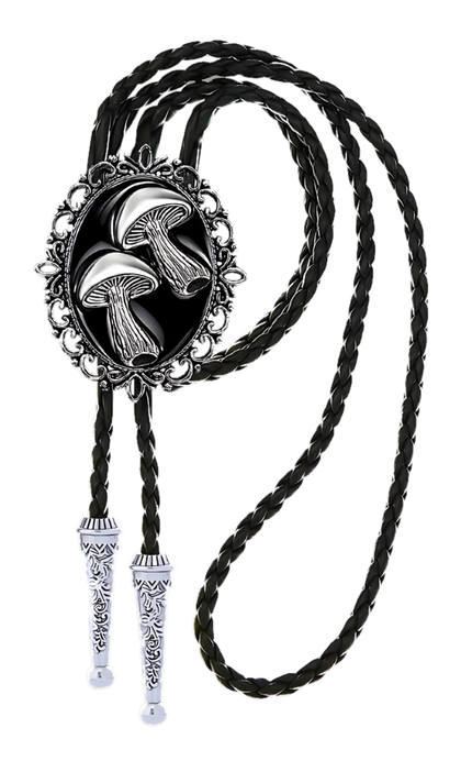 Mushroom bolo tie