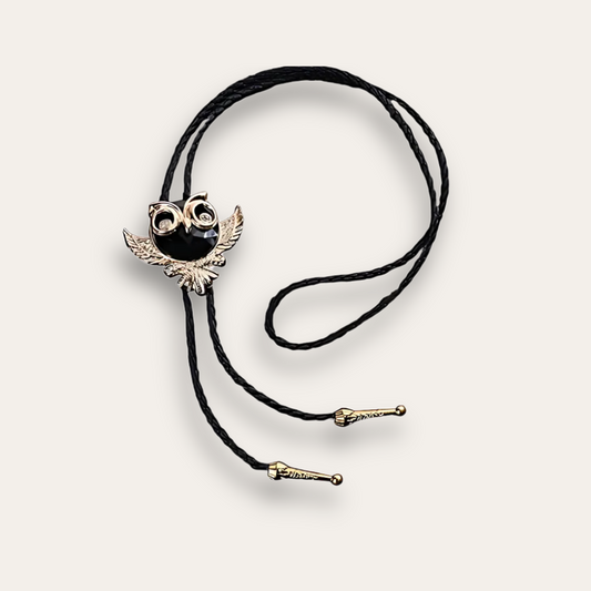 Owl bolo tie