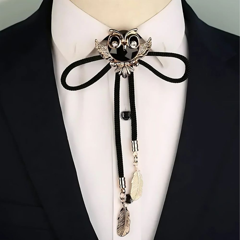 Owl bolo tie